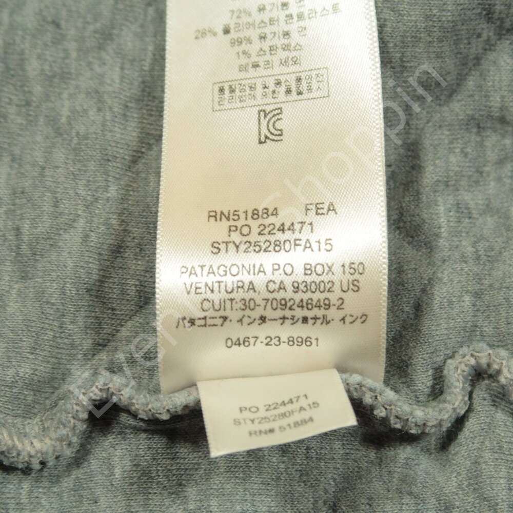 Patagonia Pullover Mens M Gray Snap T Sweater Quilt Retro Cotton Feather - Picture 7 of 7